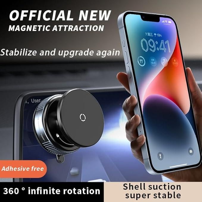 360° Magnetic Phone Holder – Universal Suction Mount 📱✨