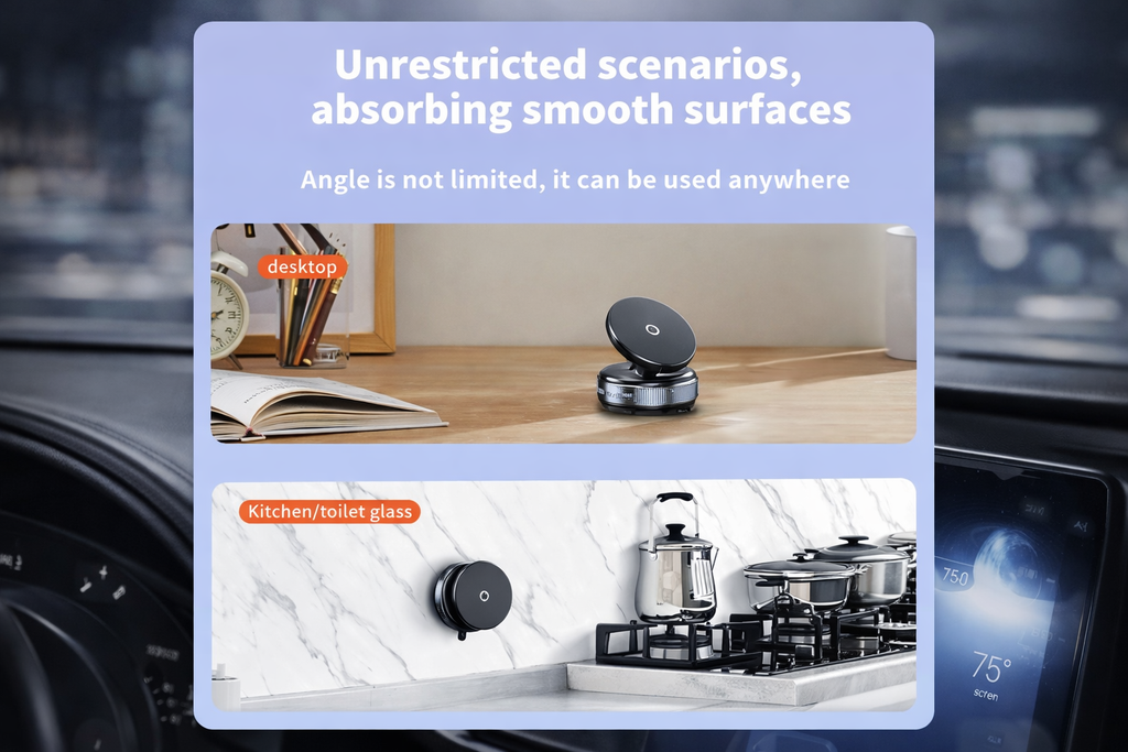 360° Magnetic Phone Holder – Universal Suction Mount 📱✨